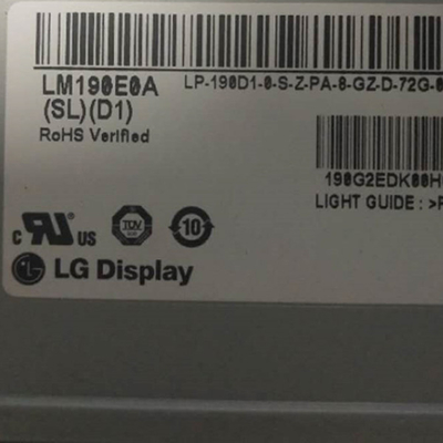 19.0 นิ้ว LVDS 30 Pins อินเทอร์เฟซจอแสดงผล LCD LM190E0A-SLD1 LG จอแสดงผล RGB 1280X1024