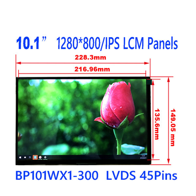 หน้าจอ LCD BOE ขนาด 10.1 นิ้ว 45 PIN BP101WX1-300 RGB 1280x800 WXGA 149PPI