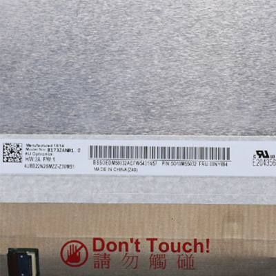 B173ZAN01.0 17.3 นิ้ว 3840x2160 EDP 40 พินโมดูลจอแสดงผล TFT LCD