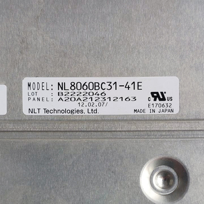 12.1 นิ้ว 82ppi หน้าจอ LCD NL8060BC31-41E 800*600 WLED TFT 20pin CMOS จอแสดงผล LCD