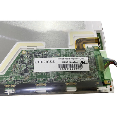 หน้าจอ LCD ขนาด 12.1 นิ้ว 82ppi LTD121C33S จอแสดงผล TFT CCFL LCD สำหรับอุปกรณ์อุตสาหกรรม