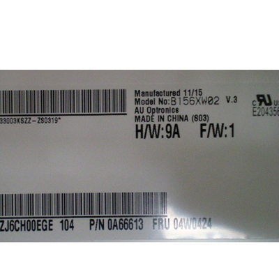 AUO B156XW02 V3 15.6 นิ้ว 40 พินหน้าจอแล็ปท็อป 1366 * 768 WXGA 100PPI ป้องกันแสงสะท้อน