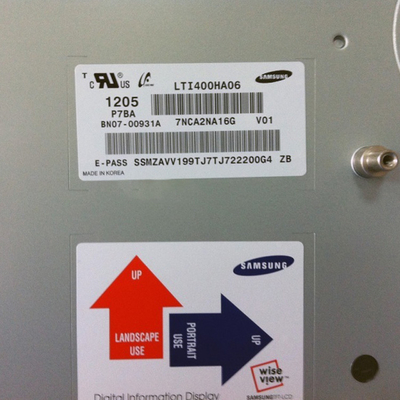 Samsung LTI400HA06 40 นิ้ว 1920 * 1080 หน้าจอ LCD TFT สำหรับวิดีโอวอลล์