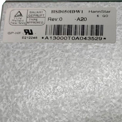 HannStar 5.0 นิ้ว 800 * 480 แผงแสดงผลหน้าจอ LCD RGB HSD050IDW1-A20