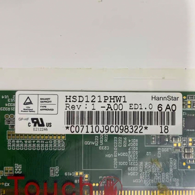 12.1 นิ้ว 1366 * 768 40pins HSD121PHW1-A00 แผ่นจอ LCD
