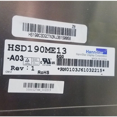 HSD190ME13-A03 19.0 นิ้ว จอจอ LCD แทน RGB 1280 × 1024 SXGA 86PPI