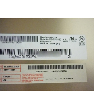 20.1 นิ้ว M201UN02 V6 30 pin Connector แผ่นจอ LCD