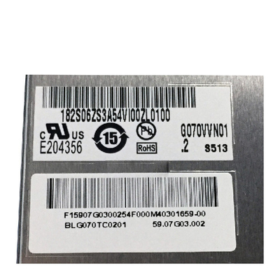 G070VVN01.2 7.0 นิ้ว TFT LCD Display 800*480 133PPI แผ่นความสว่างสูง