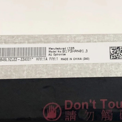 ให้บริการ 17.3 นิ้ว B173HAN01.3 127PPI TFT แพเนล LCD สําหรับ AUO