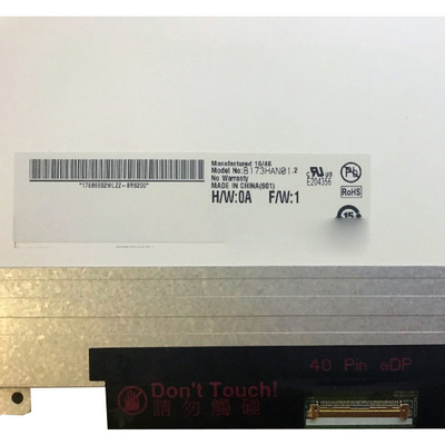ขนาด 17.3 นิ้ว B173HAN01.2 3.3VTyp แผน LCD TFT ที่ส่ง