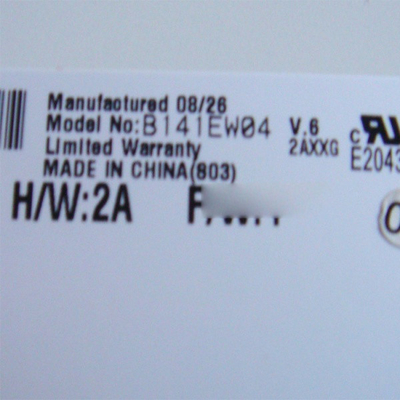 B141EW04 V6 14.1 นิ้ว 1280 * 800 จอ LCD TFT-LCD