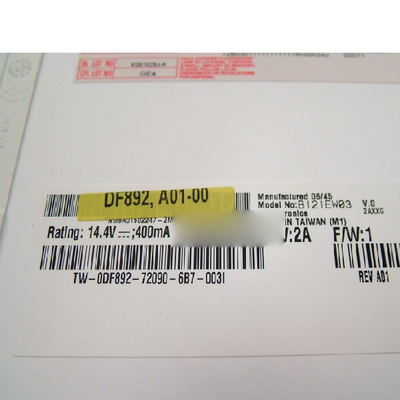 B121EW03 V0 หน้าจอ TFT-LCD 12.1 นิ้ว 1280*800 สําหรับคอมพิวเตอร์เล็ปโตป