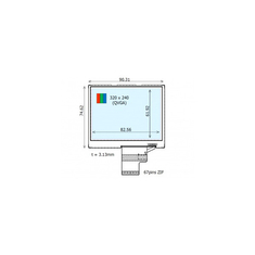 อะไหล่จอ LCD ขนาดเล็ก 4.1 นิ้ว COM41T4N05GLC 320 * 240