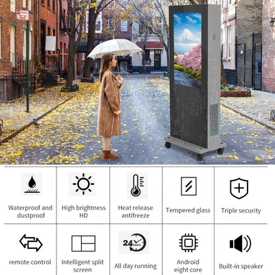 LED Outdoor Digital Signage และแสดงระบบ Android Face Recognition 55&quot;