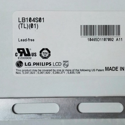 10.4 นิ้ว อุตสาหกรรมจอ LCD LB104S01-TL01 96PPI 250cd / M2