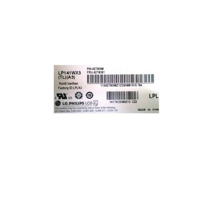 ราคาดี LP141WX3-TLA3 14.1 นิ้ว 1280 * 800 โมดูลจอ LCD ออนไลน์
