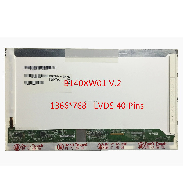 B140XW01 V2 LCD แผงหน้าจอแล็ปท็อป 262K 45% NTSC แสดงสี