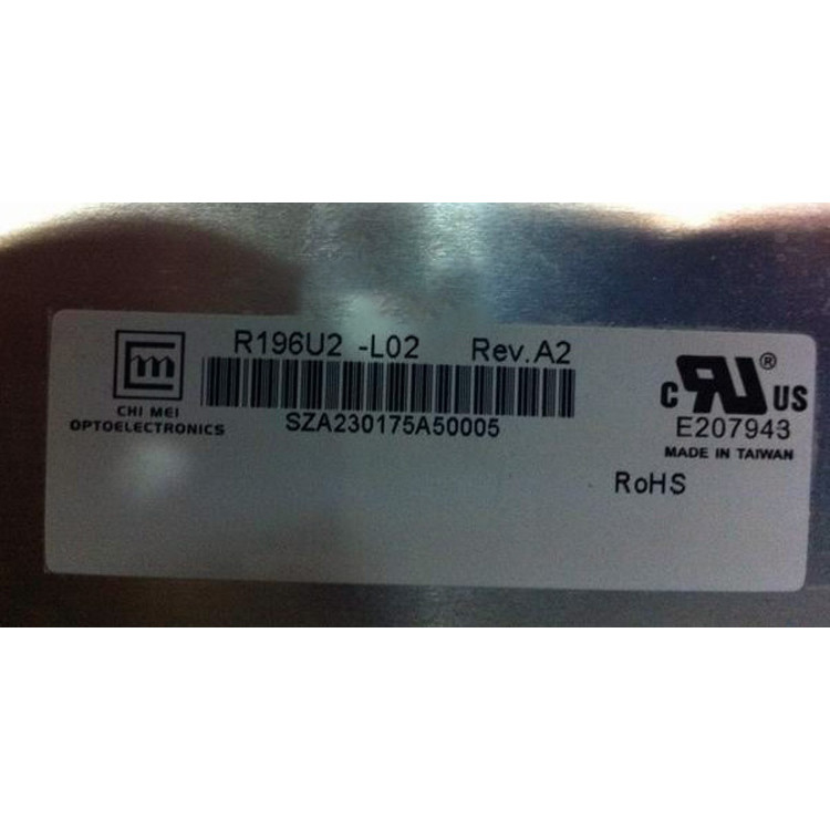 ต้นฉบับ 1600*1200 R196U2-L01 19.6 นิ้วจอแสดงผล TFT LCD สำหรับ Chimei Innolux