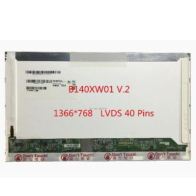 ราคาดี B140XW01 V2 LCD แผงหน้าจอแล็ปท็อป 262K 45% NTSC แสดงสี ออนไลน์