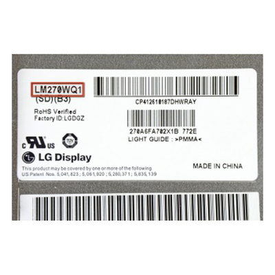 ราคาดี LM270WQ1-SDB3 27.0 นิ้ว 2560*1440 แผ่นจอ LCD สําหรับ LG ออนไลน์